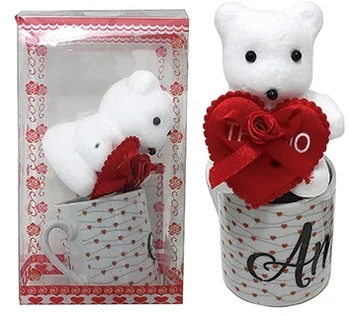 WX4559 CANECA COM URSINHO 10 CM