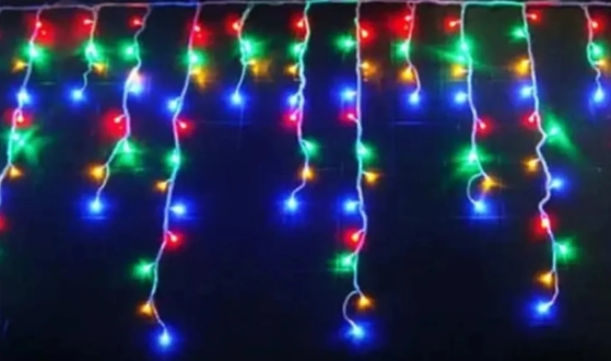 29903 CASCATA 300LEDS COLOR 8 FUNCOES