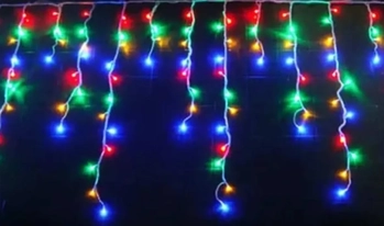 29903 CASCATA 300LEDS COLOR 8 FUNCOES