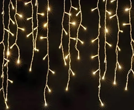 34006 CASCATA 400LEDS WARM FIXO BIVOLT