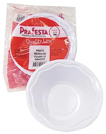 8064 PRATO FUNDO 12 BRANCO C/10