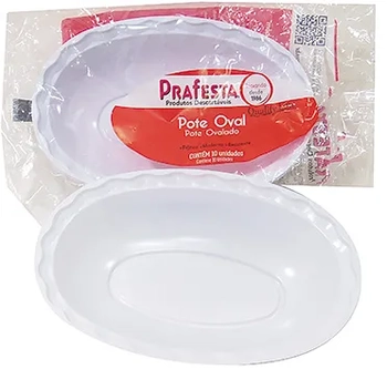8066 POTE OVAL Q LINE BRANCO C/10