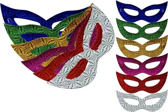 915157 MASCARA DE PAPEL GATINHA HOLOGRAFICA C/10