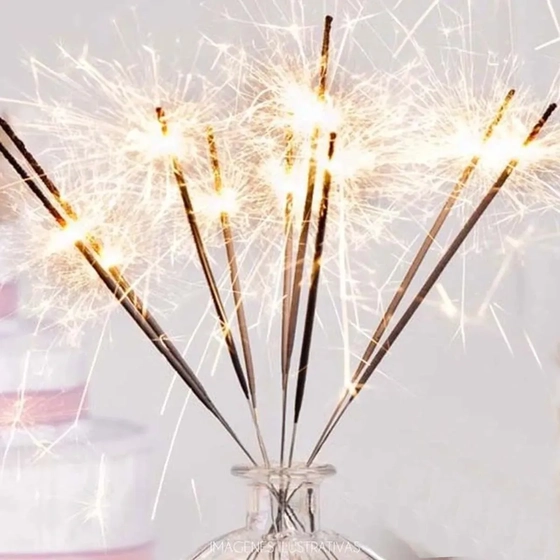 VM-SS4 VELA PALITO PRATA 10 UNIDADES 40CM