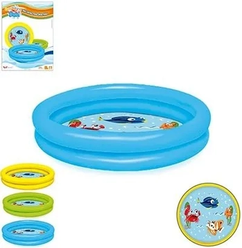 WS50230 PISCINA INFL 2 ANEIS FUNDO ANIMAIS  28 L 61CMX12,5CM