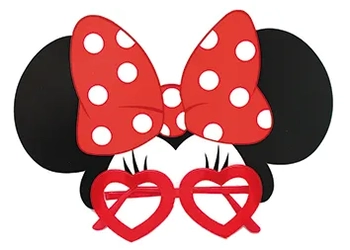 1253 OCULOS MASCARA RATINHA N.3 - VERMELHO