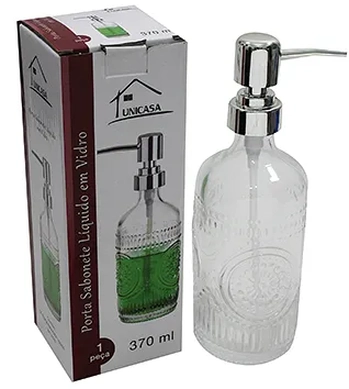 648973 PORTA SABONETE DE VIDRO 370ML