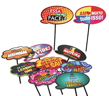 665 PLACAS DIVERTIDAS P/FESTA - COMICS C/10