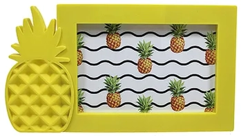 95580 PORTA RETRATO ABACAXI C/MOLDURA DE PLASTICO 10X15CM