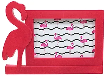 95577 PORTA RETRATO FLAMINGO C/MOLDURA DE PLASTICO 10X15CM