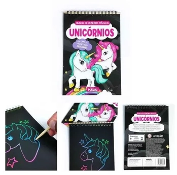581852 UNICORNIOS - BLOCO DE DESENHO MAGICO