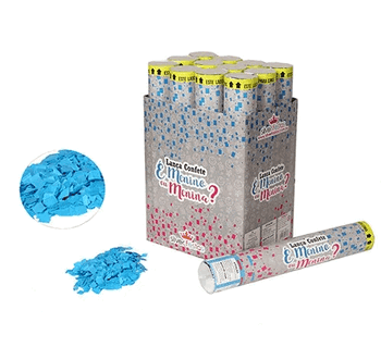 LCN010 LANCA CONFETE CHA REVELACAO AZUL 30CM