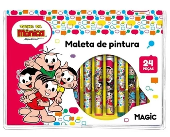 23253 MALETA DE PINTURA 24 PECAS TURMA DA MONICA