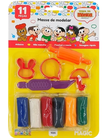 123109 MASSA DE MODELAR COM MOLDE 11 PÇS - 102G
