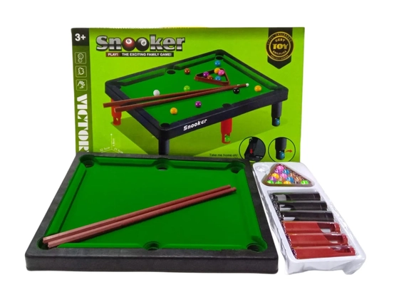 TK-AB7530 CONJUNTO MINI SINUCA DE PLASTICO C/ACESSORIOS