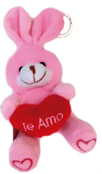 909 PELUCIA COELHO 18CM C/CORACAO