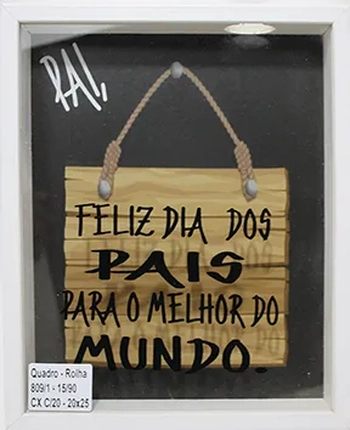 809/1 QUADRO PORTA ROLHA 20X25 PAI LUXO