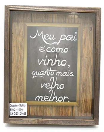 809/2 QUADRO PORTA ROLHA 20X25 PAI LUXO