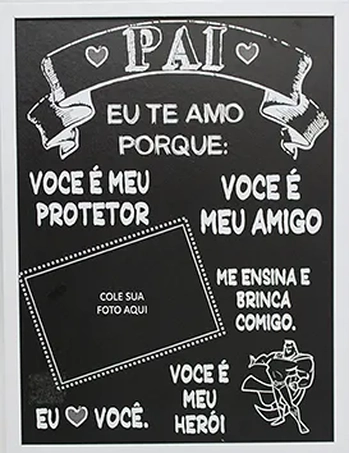 815/2 QUADRO POSTER PORTA FOTO 30X40 PAI LUXO