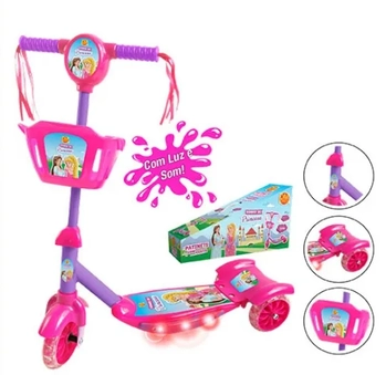 DMR5621 PATINETE C/CESTA SONHO DE PRINCESA C/LUZ E SOM