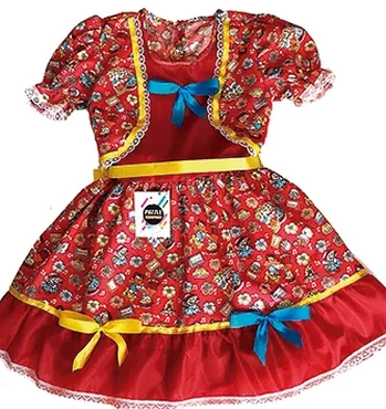 6025 VESTIDO JUNINO POP ESTAMPADO P/M/G/GG