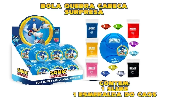 3939 GELELE BOLA QUEBRA-CABEÇA SONIC SURPRESA