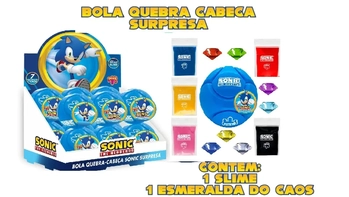 3939 GELELE BOLA QUEBRA-CABEÇA SONIC SURPRESA