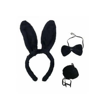 Q22065 KIT COELHO PRETO C/3 PEÇAS