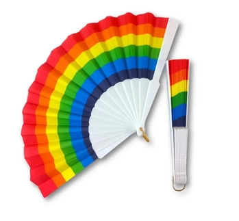 Q23333 LEQUE DE MAO DOBRABEL ARCO IRIS