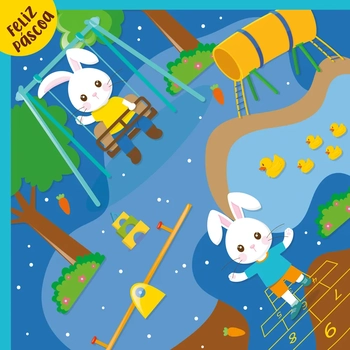 88500374 EXPRESS PARQUINHO AZUL 18X18 PT C/25 UN