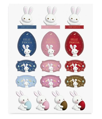 18100215 ETIQUETA ADESIVA CONTOS DE PASCOA 19X28 PT C/32 UN