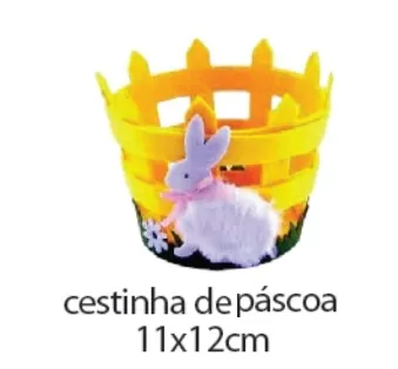 BF2683 CESTINHA PASCOA TNT 11X12CM