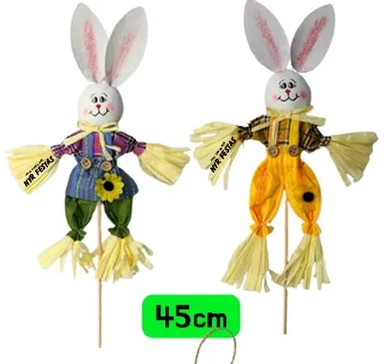 MOD-901 ENFEITE NO PALITO COELHO 45CM