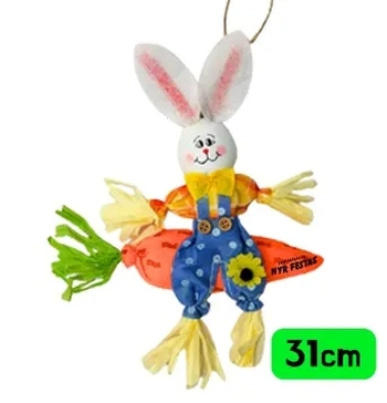 MOD-903 ENFEITE COELHO C/CENOURA 31CM