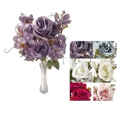 08559 BUQUE DE ROSAS COM HORTENSIAS X7 44CM