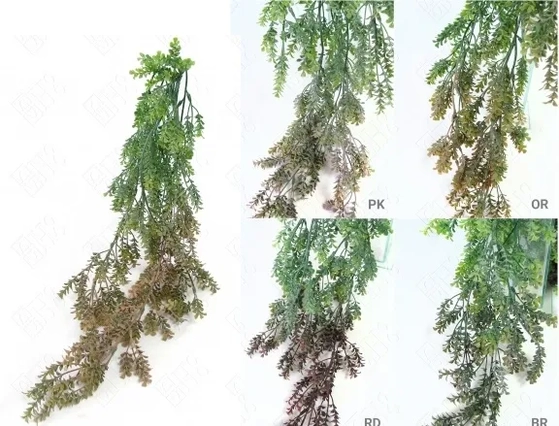 E/0943 PENDENTE DE FOLHAGEM X5 70CM