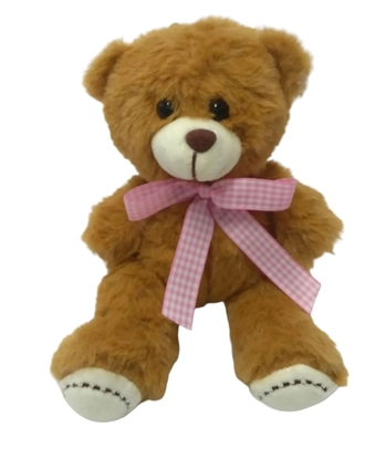 GK2891 URSO PELUCIA MARROM E CINZA