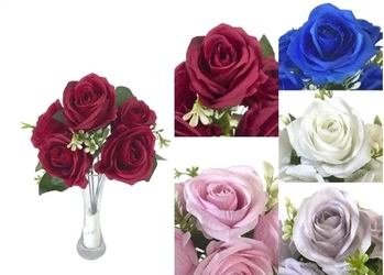 02212 MINI BUQUE DE ROSAS X6 33CM