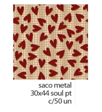 99061304 SACO METAL 30X44 SOUL PT C/50 UN