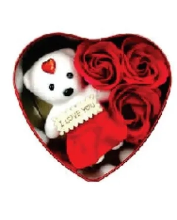 FL5020 CORAÇÃO C/ROSAS E URSO