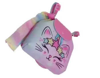 M4909 MOCHILA GATINHO COM COROA ESTRELA