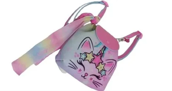 MM4925 MINI MOCHILA GATINHA COM COROA ESTRELA
