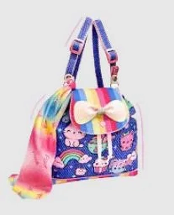 MM4923 MINI MOCHILA GATINHOS E ARCO-IRIS