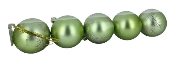 917451 BOLA DECORADA VERDE 6CM C/5 PECAS
