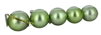 917451 BOLA DECORADA VERDE 6CM C/5 PECAS