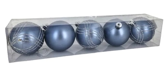 917454 BOLA DECORADA AZUL 8CM C/5 PECAS