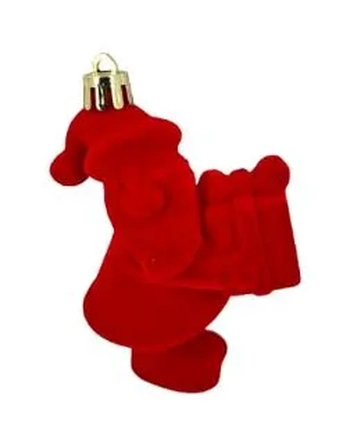 917478 ENFEITE PAPAI NOEL VERMELHO LUXO 8CM C/01