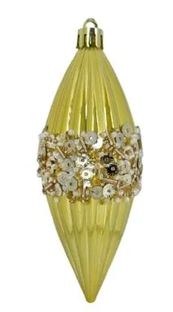 917483 ENFEITE GOTA DOURADA LUXO 12CM C/01