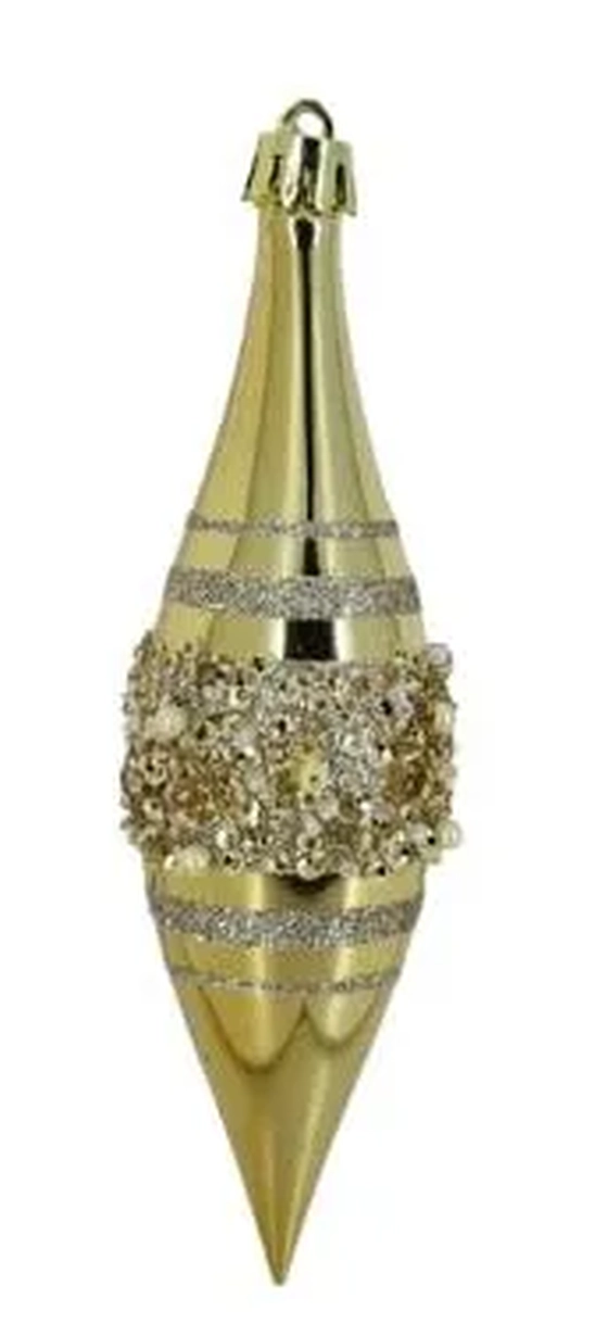 917485 ENFEITE GOTA DOURADA LUXO 14CM C/01