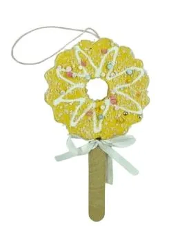 917488 ENFEITE DONUTS C/PALITO LUXO 15CM C/01